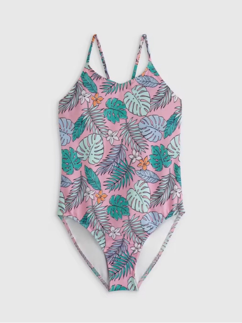 NWT QUINCE One-Piece Swimsuit Palm 7356